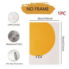 1pc "We Can Move The Sun Together" Abstract Sun Canvas Wall Art Poster, Unframed Decorative Gift - Multicolor - View 12