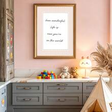 1pc Life Is Full Of Wonder: Nursery Wall Art, Inspirational Quotes For Kids' Rooms,Canvas Wall Art Paintings,Home Room Decorative Art - Multicolor - View 9