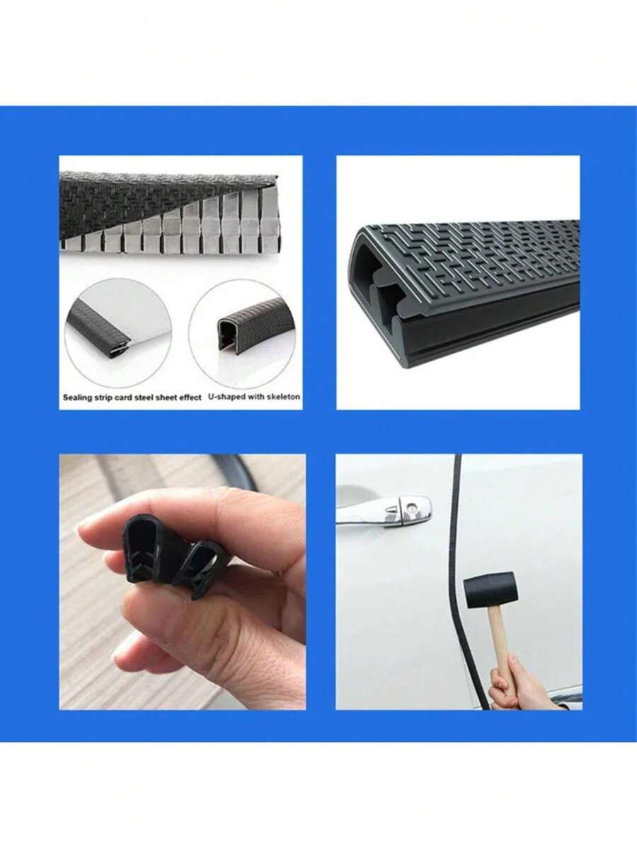 Protector de borde de puerta de coche, tira de protección Anticolisión de acero, accesorio de estilo de coche - Conjunto de dos piezas - Ver 1