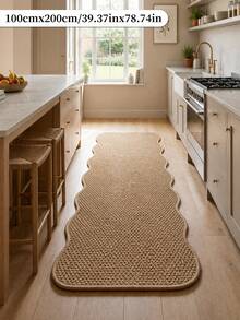 1pc Interesting Area Rug, 1150g/M² Faux Sisal Carpet, Soft & Fluffy, Non-Slip & Washable Floor Mat, Rug For Living Room Bedroom, Decorative Home Decor Carpet - Brown - View 13