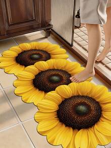 1pc Gilded Floral Bathroom Mat, Bathroom Rug, Door Mat, Small Rug, Carpet, Floor Mat, Home Decor, Area Rug, Outdoor Mat, Home Decor, Area Carpet, Bedroom Rug, Washable Carpet - Multicolor 15 - View 4