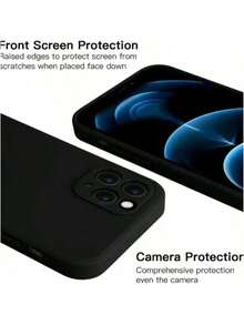1pc Black Phone Case, Oil-Resistant, Scratch-Resistant, Easy To Clean, Friendly To Phone Shell, Suitable For Samsung Galaxy A17/Galaxy M31s/Galaxy M30/Galaxy M10/Galaxy S21 5G/Galaxy S10 5G/Galaxy A40/Galaxy A05S/Galaxy A04 5G/M13 5G/Galaxy A02/Galaxy M53 5G/Galaxy M34 5G And Other Models Phone Protective Case/Matte Phone Case/Android Phone Case/TPU Phone Case/Shockproof Scratch-Resistant Phone Case - Black - View 3