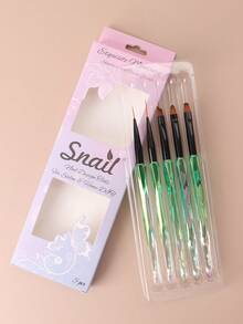 Gradient Diamond Twist Nail Art Brush Set With Exquisite Color Box Packaging, Multiple Color Handle Options, 3pcs / 5pcs Dual Specifications, Nylon Bristle Painting Light Therapy Nail Art Tool - Multicolor - View 14