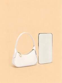 1pc Cute & Stylish Mini Handbag For Girls, Suitable For Daily Outings And Matching Clothes - White - View 6