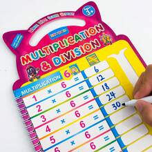 Children's Math Arithmetic Practice Book, Addition Subtraction Multiplication Division Math Training Learning Teaching Aid, Student Game Cards, Reusable Educational Math Table Workbook - Multicolor - View 7