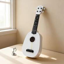 Musical Instrument, Accessories, Guitar, Toy Guitar, Suitable For Beginners And Guitar Enthusiasts To Practice, 4-String, Tunable, Suitable As A Gift For Boys And Girls, Birthday Gift, Guitar Model, Entertainment Instrument, White, Black - Multicolor - View 3