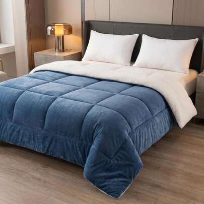 Edredón de plumón de invierno de lujo y grosor - Ultra suave y relleno de microfibra, edredón acolchado de unicolor, para todas las estaciones, lavable a máquina - Ideal para dormitorio, hotel y habitación de invitados (Funda de almohada no incluida)