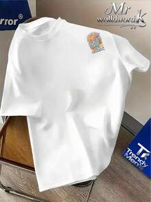 Men's Clothing This Graphic T-Shirt Incorporates A Retro Tropical Vibe In Its Design And Features The Eye-Catching OKANUI Lettering. - 白色 - 查看 2