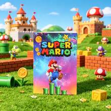 Miniso 1 pieza Tarjeta de felicitación 3D pop-up de Super Mario, diseño divertido de personaje de juego para invitación de cumpleaños/fiesta, adecuada para niños fans, con sobre, regalo creativo - Ver 6
