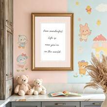 1pc Life Is Full Of Wonder: Nursery Wall Art, Inspirational Quotes For Kids' Rooms,Canvas Wall Art Paintings,Home Room Decorative Art - Multicolor - View 8
