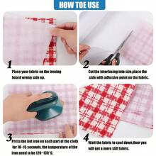 2pcs 39.3in*78.7in Iron-On Fusible Interlining, Non-Woven Lightweight Medium Weight Clothing Interlining, Polyester Single-Sided Single-Sided, Suitable For Sewing, Bags, Home Decor, DIY Crafts, Clothing Reinforcement - 2 Items - View 11