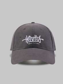 1 Gorra de béisbol unisex de moda con bordado de letras, gorra de béisbol retro ajustable, perfecta para actividades al aire libre, viajes y correr - multicolor - Ver 2