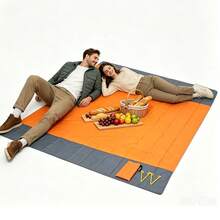 1pc Fashionable Printed Minimalist Square Lightweight Foldable Pocket Beach Mat, Quick-Dry Anti-Sand For Summer Beach, Picnic, Camping, Hiking Outdoor Blanket - Blue - View 13