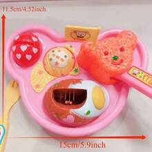 Bear-Shaped Pet Feeding Simulation Educational Toy Set With Tableware, Portable Interactive Role-Play Toy, Sensory Learning Game Gift, Suitable For Easter, Halloween, Christmas - 彩色 - 查看 4