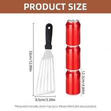 1/2Pcs Non-Slip Grip Stainless Steel Slotted Griddle Spatula, Multipurpose Kitchen Turner For Fried Food, Breakfast And Indoor Cooking - - - View 6