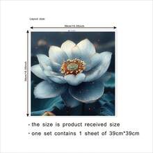 1pc Elegant Blue Lotus Kitchen Appliance Sticker, Oven Refrigerator Personalized Decorative Sticker, Self-Adhesive Removable PVC Material, Suitable For Living Room Kitchen Background Decoration - A - View 11