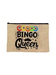 "Bingo" Buchstaben-Muster Reise-Kulturbeutel, Cartoon Spaß Multifunktionale Segeltuchtasche, Ladegerät Aufbewahrungstasche, Reise-Make-up Essential Tasche: Damen Reise-Essential Tasche, Unisex Reißverschluss Tasche, Kosmetik, Make-up und leichte Reise-Essentials, perfekt für Teenager, Geburtstag und Reise-Accessoires, Feiertagsgeschenk, Muttertagsgeschenk - Verschiedenfarbig - Übersicht 13