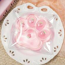 1pc Oversized Taba Strawberry Cat Paw, TPR Material, Fufu Squishy Sensory Stress Relief Fidget Toy, Suitable For Office Leisure | Cat Toy | School Supplies | New Year | Birthday | Party Gift | Cat Toy | Carnival Prize | Valentine's Day Gift | Festival Gift | Eas - Multicolor - View 6