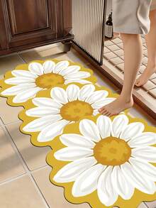 1 pieza Alfombra de baño con diseño floral dorado, alfombra de baño, felpudo, alfombra pequeña, alfombra, tapete de piso, decoración del hogar, alfombra de área, tapete exterior, decoración del hogar, alfombra de área, alfombra de dormitorio, alfombra lavable - Multicolor 16 - Ver 4