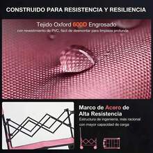 Carrito de Mandado con Sistema de Plegado Automático, Un solo movimiento y listo para guardar - Rosa - Ver 4
