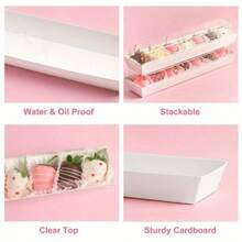 20/40pcs (Box+Lid) Transparent Lid Bread Box, Disposable Cookie Box Dessert Container, Suitable For Chocolate, Fruit, Macaron, Cocoa Bomb, Pastry, Chocolate Packaging. Dessert Box, Perfect Choice For Mother's Day And Christmas Holidays - Multicolor - View 9