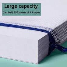 14/7/5/1pc Waterproof A3A4 Zippered PVC Project Folders With Colorful Grid Design - Art And Document Organizer Bags - Color - View 5