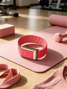 5.0 Super Luxury Braided Watch Band - Fit For 5.0/MG - ECG Compatible, High-Quality Accessory For Health & Fitness Wearable Devices - Premium Metal - Hot Pink - View 4
