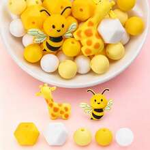 27Pcs Yellow Animal Combination Silicone Set, Suitable For DIY Holiday Decoration Jewelry Making, Clothing Accessories, Home Decor, Home Craft Pieces, Cultural Creative Handmade Accessories - Multicolor - View 5