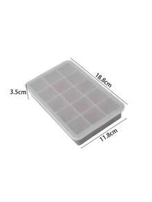 15-Cavity Liquid Ice Brick Mold With Leak-Proof Lid - Stackable, Suitable For Making Cocktails, Beverages And Chilled Drinks. Features Integrated Storage Function. High-Quality Mold Can Be Stored In The Refrigerator. Home Use Ice Brick Mold. - Multicolor - View 15