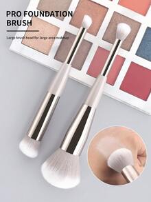 ronshadow 2pcs Dual-Ended Makeup Brushes, Blush Brush, Contour Brush, Round Tip Eyeshadow Blending Brush, Concealer Brush, 2-In-1 Portable Makeup Brush, Full Face Makeup Tool - Multicolor - View 3