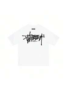 2026 Cotton Short-Sleeved Crew Neck Shirt, Y2K Style, Men's Clothing, New Arrival In The Tops And Shirts Category, Men's Clothing, Shirts, Shirt For Men - White - View 1