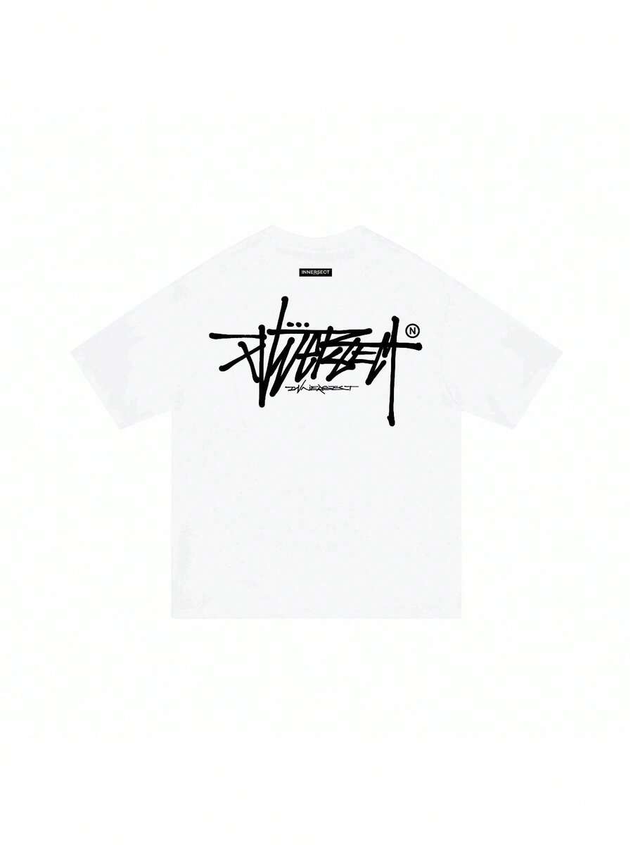 2026 Cotton Short-Sleeved Crew Neck Shirt, Y2K Style, Men's Clothing, New Arrival In The Tops And Shirts Category, Men's Clothing, Shirts, Shirt For Men - White - View 1