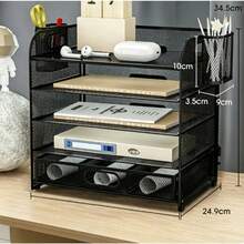 Bastidores de archivos - negro de 5 niveles - Ver 6