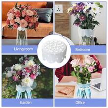1/2/4 piezas Soporte floral de silicona con rejilla de flores, jarrón tipo rana con estilo retorcido para fijar tallos de ramos y plantas, fácil de limpiar y reutilizable, adecuado para bodas, decoración del hogar, centros de mesa para fiestas y soporte floral DIY para regalos hechos a mano - Talla única para todos - Ver 12