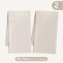 2入奶茶色格紋條紋幾何印花廚房毛巾 40*60cm/45*70cm 超細纖維聚酯纖維材質 現代柔軟抹布 廚房毛巾、洗碗巾、手巾、抹布、家居裝飾、廚房裝飾、烹飪烘焙手巾 廚房配件 可機洗 清潔用品 適合餐廳廚房 日常裝飾與禮品 全季節適用 - 彩色 - 查看 13