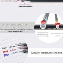 4/8/9pcs Diamond Tip Gel Pen 0.5mm Integrated Ink Cartridge Neutral Pen Smooth Continuous Ink Flow Black Blue Red Ink Student Office Writing Pens - Sets - View 4