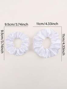 18件組女款大號髮圈，極簡純色布料髮飾 - 多色18pcs - 查看 4