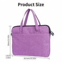 DANYCASE 15.6 吋筆電包，相容 Chromebook 與 HP，防水筆電攜帶包，附肩帶，360° 保護配件 - 紫色 - 查看 8