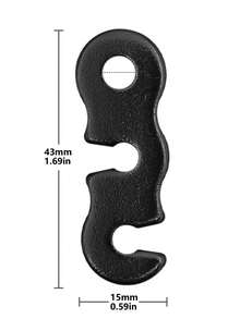 10 piezas Hebillas de aleación de aluminio para camping al aire libre, ajustador de cuerda de tienda de campaña, hebilla de cuerda de viento en forma de S - hebilla de cuerda - Ver 7