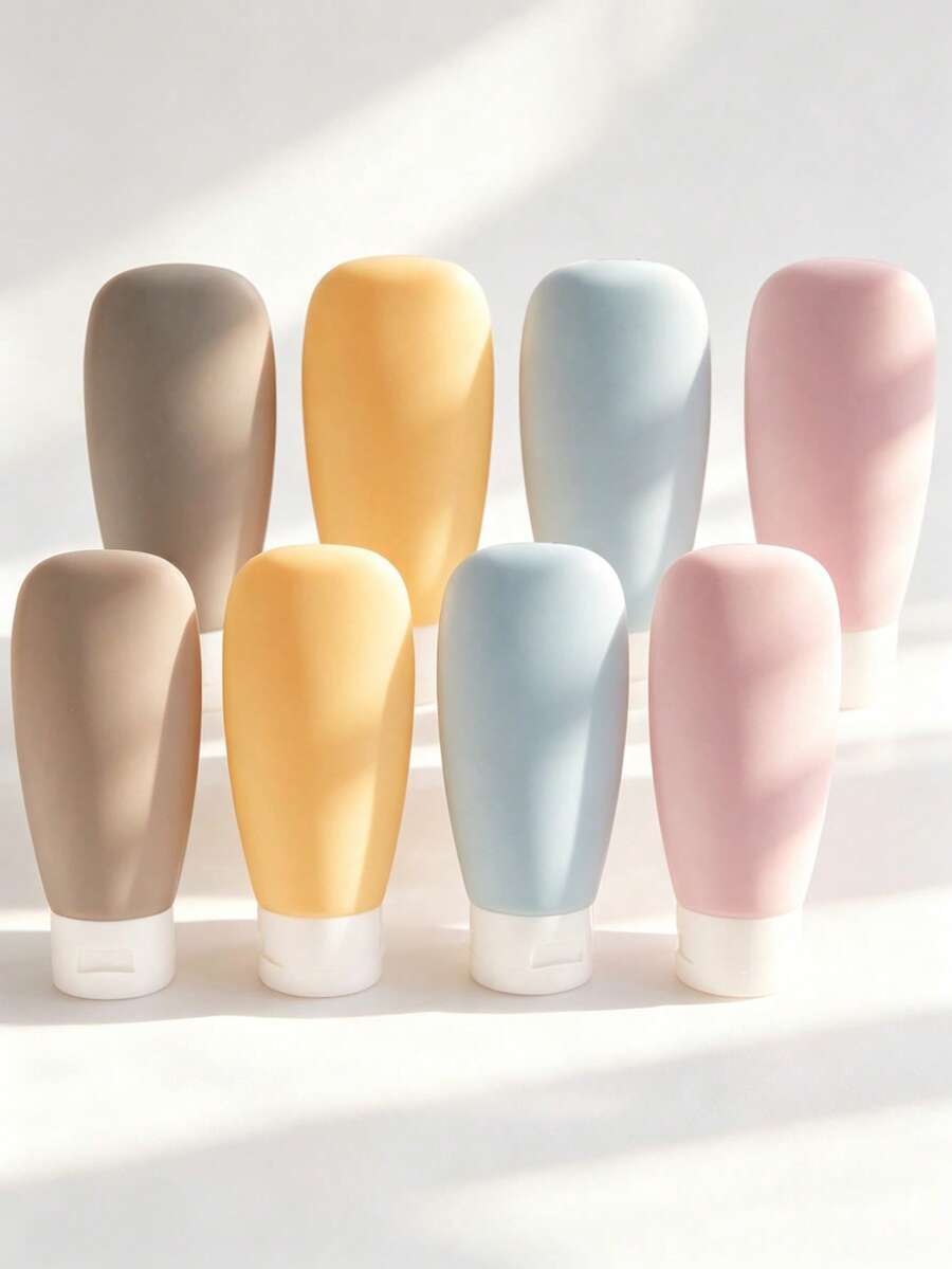 4入旅行分裝瓶 60ml 可重複填充化妝品容器 防漏可擠壓瓶，適用於洗髮精、潤髮乳、乳液及沐浴乳 - 彩色 - 查看 1