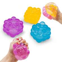 4-Color Transparent Bubble Ball Set – 5cm Soft Bouncy Cube Containing Multiple Spheres, Soft Stress Relief Hand Activity Toy Suitable For Teens - Upgraded Version - Multiple Colors - View 3