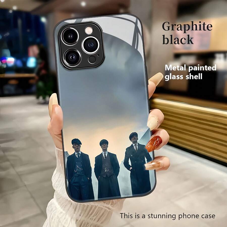 Título: Funda de moda de inspiración vintage para teléfonos, compatible con Samsung, Apple, VIVO, OPPO, , Transsion, , y Honor. Fabricada en TPU, ofrece protección contra golpes y caídas. Un regalo ideal para amigos y familiares. - Negro - Ver 1