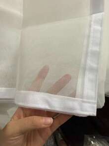 1件裝自黏式隱形防蚊紗窗，夏季防蚊保護，操作簡單，可拆卸白色網布，免鑽孔，附魔鬼氈鉤環 - 多色 - 查看 6