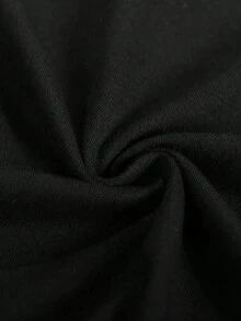 女款「GERMANY」國旗印花黑色細肩帶背心，休閒美學風 - 黑色 - 查看 3
