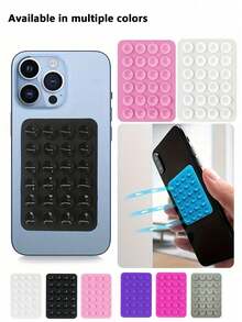 Silicone Suction Phone Case Mount Phone Suction Grip Octobuddy Sticky Phone Grip Adhesive Phone Stand Sticky For Cell Phone For Women Wallet Mini Wallet Purse Wallet Card Wallet Wallet - Multicolor - View 1