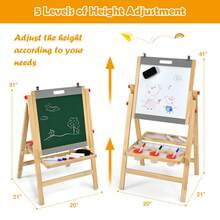 3-In-1 Wooden Art Easel For Kids With Drawing Paper Roll - With Paper Roll - View 4