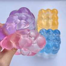 4-Color Transparent Bubble Ball Set – 5cm Soft Bouncy Cube Containing Multiple Spheres, Soft Stress Relief Hand Activity Toy Suitable For Teens - Upgraded Version - Multiple Colors - View 5