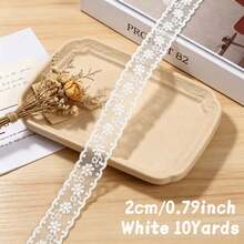 Pita Renda Bordir Bunga Lebar 2cm (2 Yard/5 Yard) Kain Renda Jahit Dekoratif untuk Gaun, Dekorasi Pernikahan, Pembungkus Kado, dan Kerajinan DIY - A1 - View 20