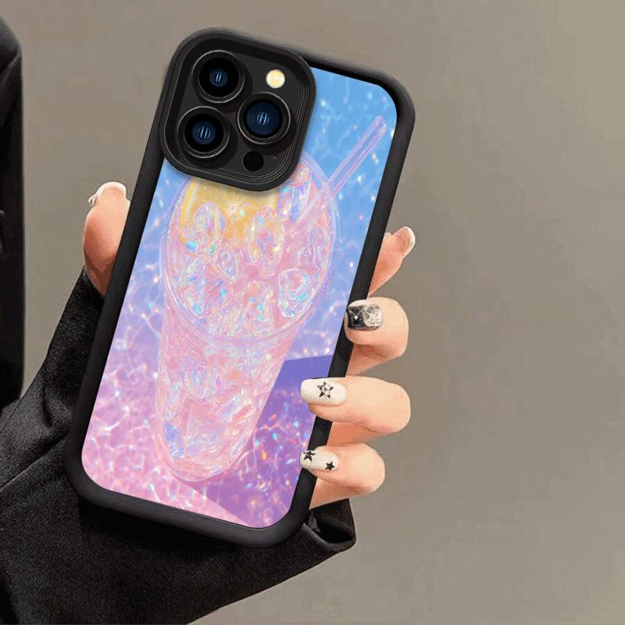 La funda para teléfono Ice Lemon Fantasy Drink es compatible con iPhone 16 15 14 13 12 11 Pro Max X XS XR XSMAX 7 8 6 6S Plus. Cuenta con un nuevo diseño de esquinas redondeadas, una carcasa suave con un patrón de escalera de ojo de cielo, y es una funda protectora a prueba de caídas y de cobertura total. Es una opción de regalo elegante y de alta gama, adecuada tanto para hombres como para mujeres. - (Un color) 1 unidad por paquete - Ver 1