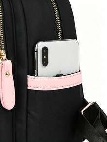 Large Capacity Women's Waterproof Backpack, Korean Style Multi-Pocket Casual Daily Backpack, Lightweight Scratch-Resistant Nylon College Backpack, Multifunctional Office Work And Weekend Travel Mom Backpack - Multicolor - View 5